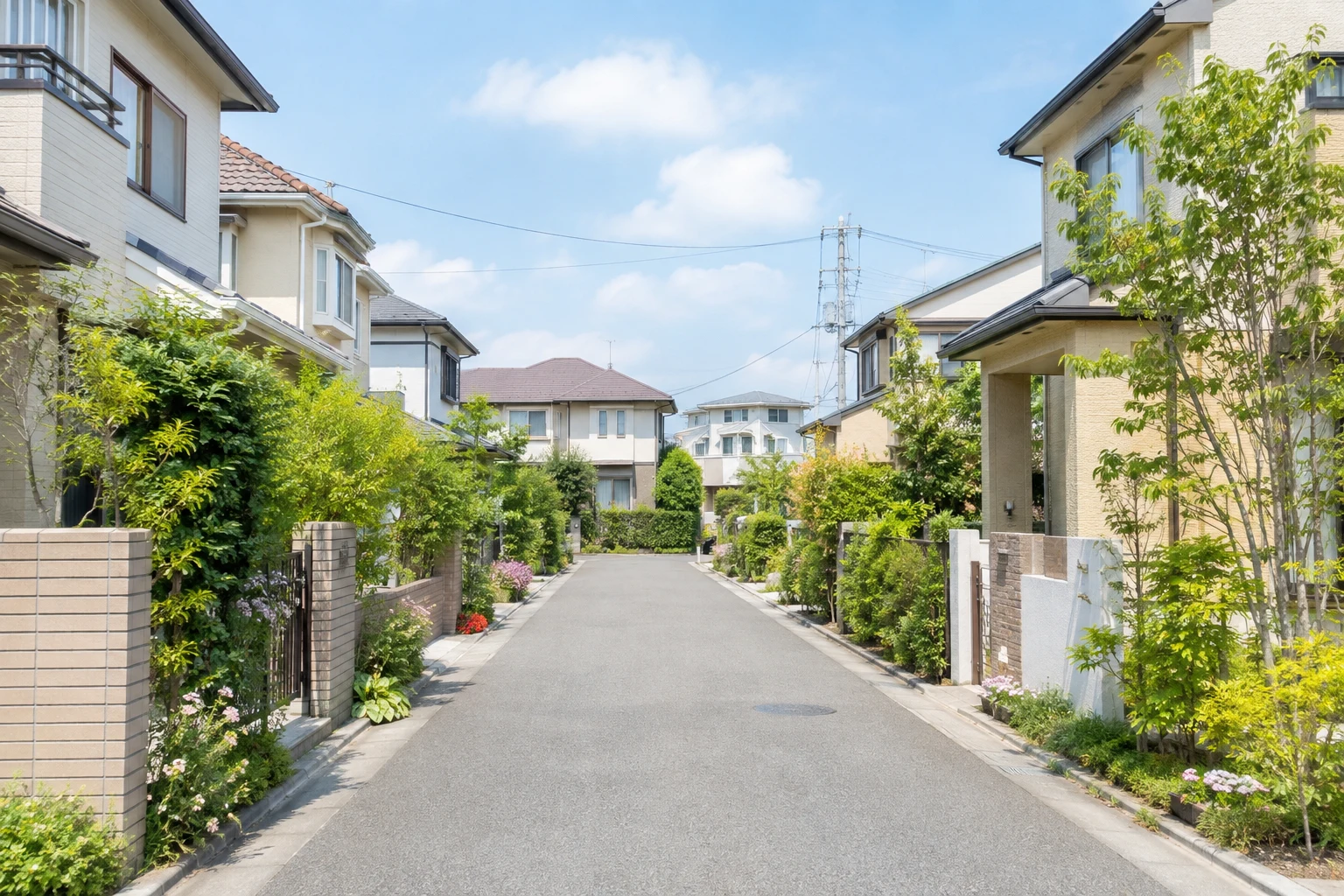 架空の住宅街のイメージ(AI生成・医院の所在地ではありません)